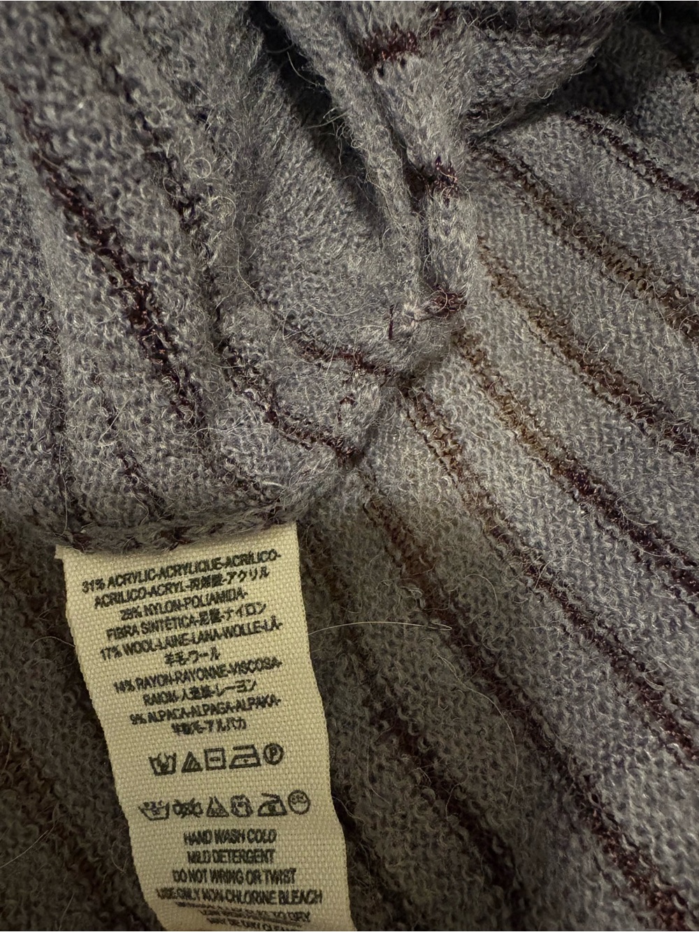 Free People Long Striped Open-Front Cardigan in Taupe and Dark Brown - Picture 10 of 12